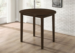 Bucknell Round Drop Leaf Dining Table Set Cappuccino