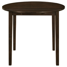 Bucknell Round Drop Leaf Dining Table Set Cappuccino
