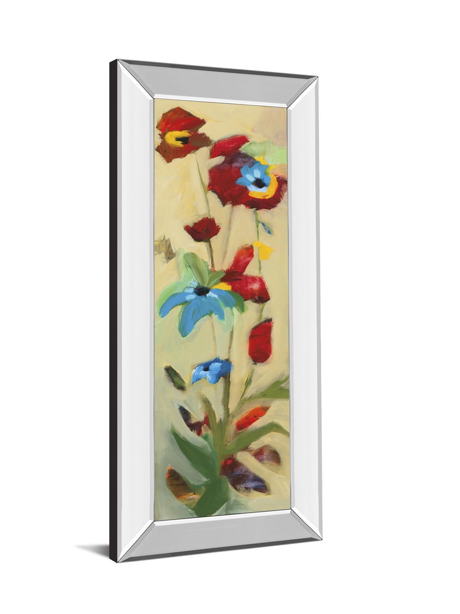 Mirrored Frame Wildflower Ii By Jennifer Zybala 18X42 Mirror Frame Print