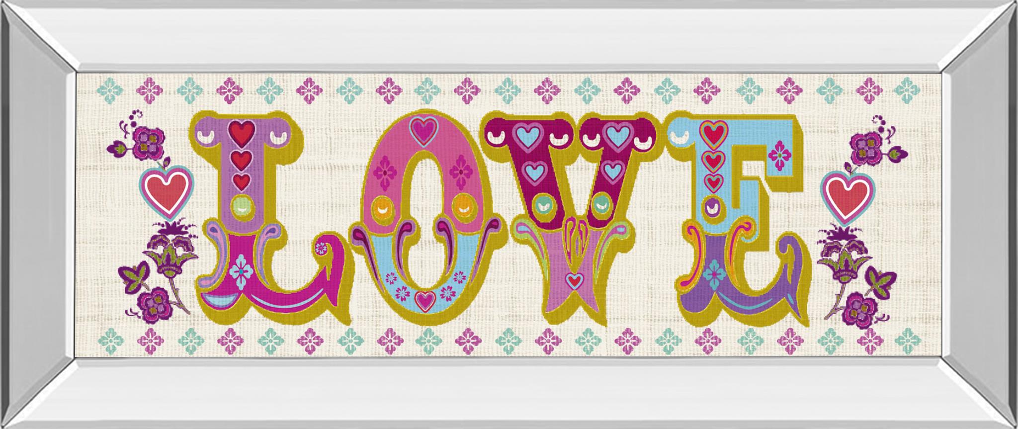 Mirrored Frame First Love By Tom Frazier 18X42 Mirror Frame Print