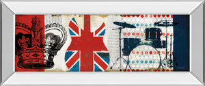 Mirrored Frame British Invasion Ii By Mo Mullan 18X42 Mirror Frame Print