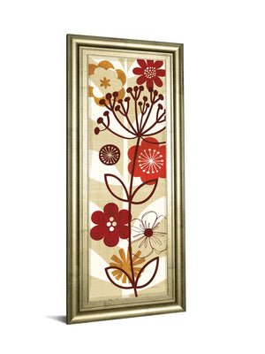 Floral Pop Panel Ii By Mo Mullan 18X42 Framed Print