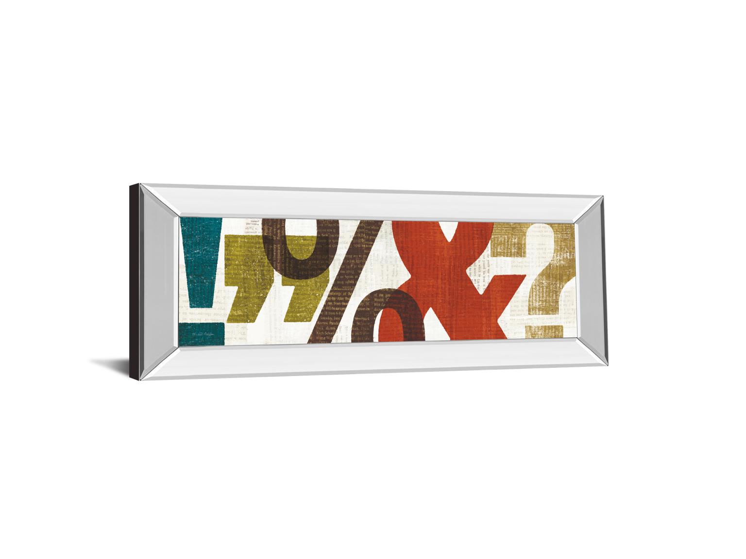 Mirrored Frame Punctuated Ii By Micheal Mullan 18X42 Mirror Frame Print