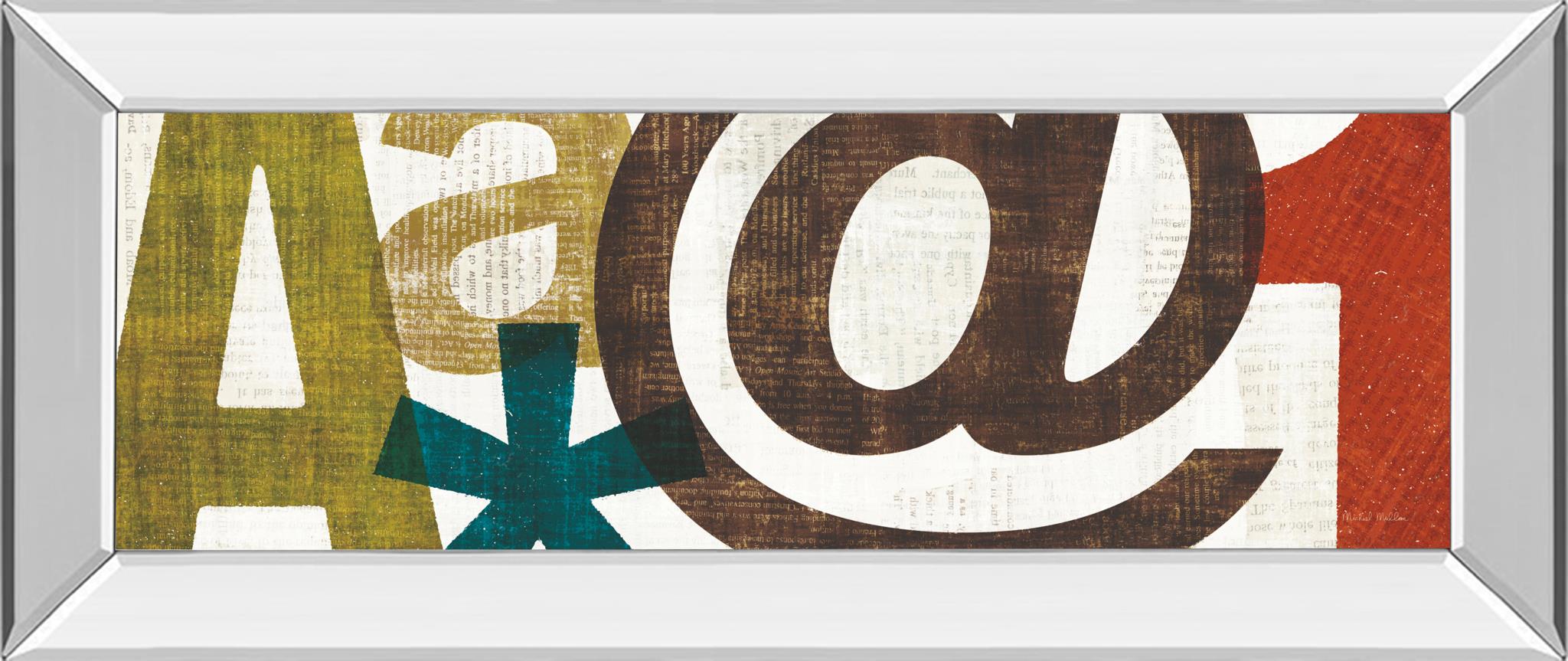 Mirrored Frame Punctuated Iii By Micheal Mullan 18X42 Mirror Frame Print