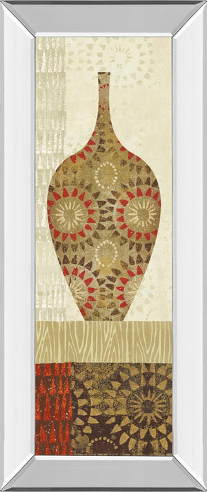 Mirrored Frame Spice Stripe Vessels Panel Iii By Wild Apple Portfolio 18X42 Mirror Frame Print