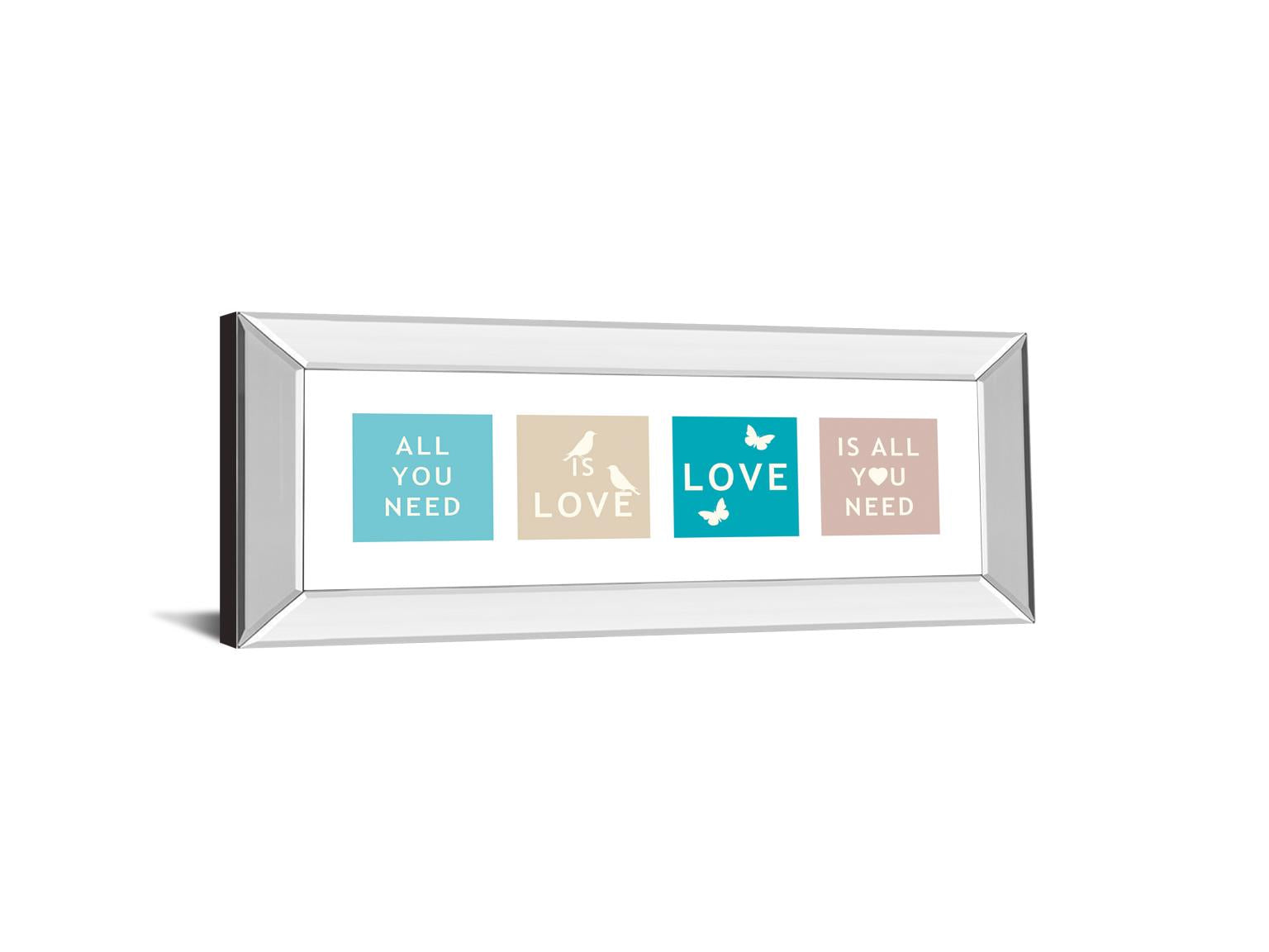 Mirrored Frame Words Of Kindness Ii By The Vintage Collection 18X42 Mirror Frame Print