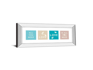 Mirrored Frame Words Of Kindness Ii By The Vintage Collection 18X42 Mirror Frame Print