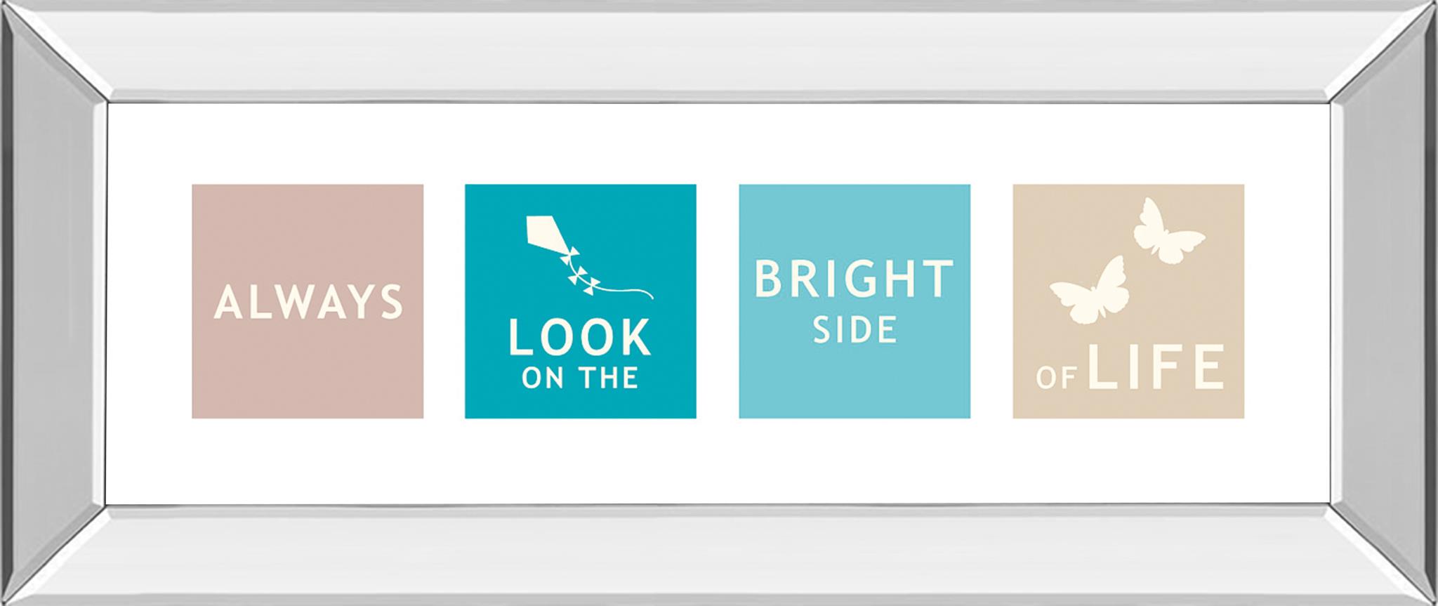 Mirrored Frame Words Of Kindness I By The Vintage Collection 18X42 Mirror Frame Print