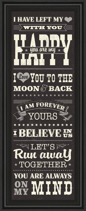 L-O-V-E Ii By Pela Studio 18X42 Framed Print