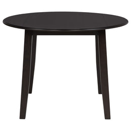 Catley 5-piece Round Drop Leaf Dining Table Set Dark Coffee