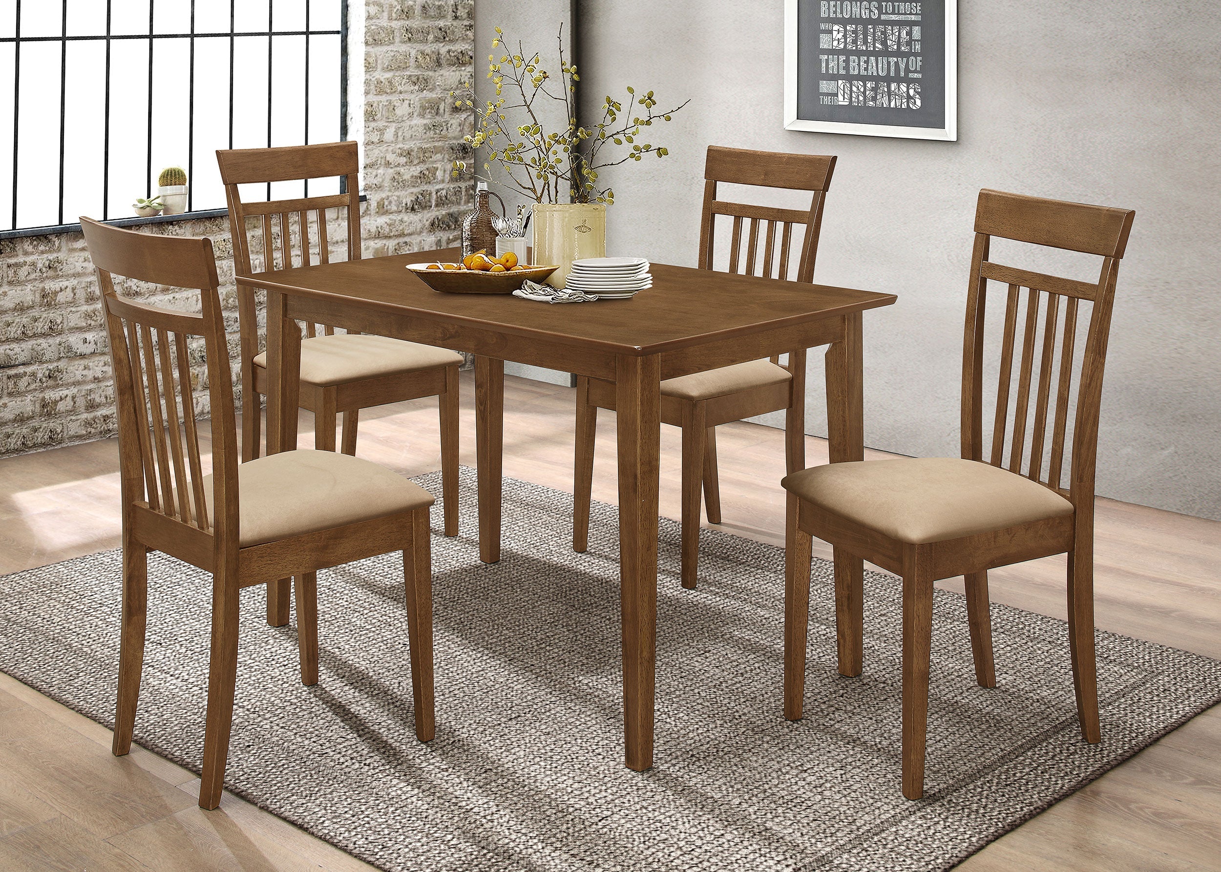 Robbie 47-inch Counter Height Dining Set Walnut
