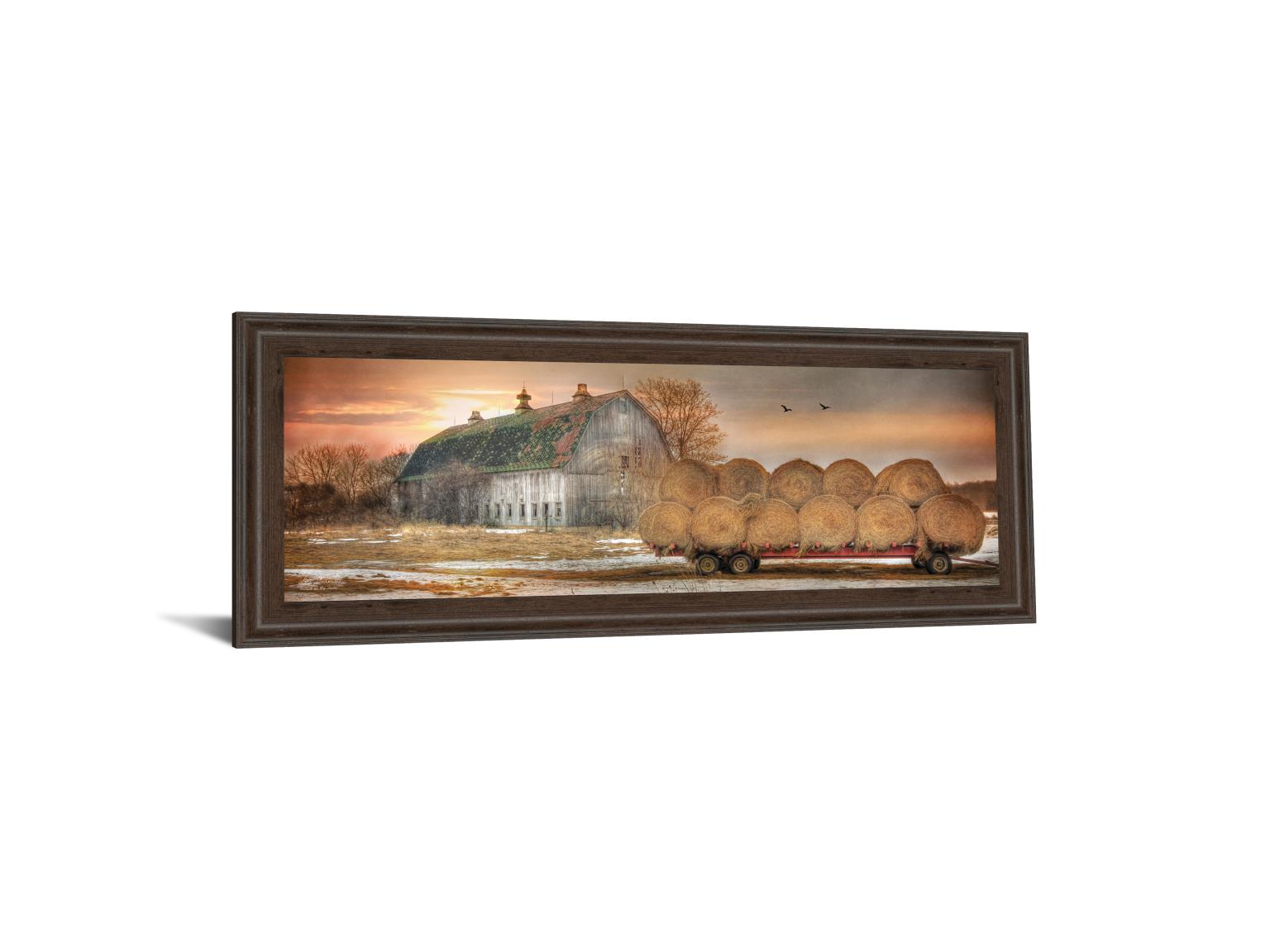 Sunset On The Farm By Lori Dieter 18X42 Framed Print