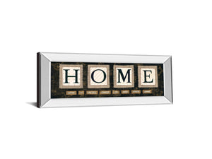 Mirrored Frame Home By Anne Lapoint 18X42 Mirror Frame Print