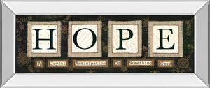 Mirrored Frame Hope By Anne Lapoint 18X42 Mirror Frame Print