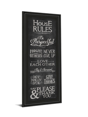 House Rules By Susan Ball 18X42 Framed Print