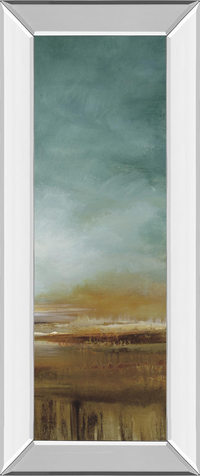 Mirrored Frame New Horizons Iii By Tesla 18X42 Mirror Frame Print