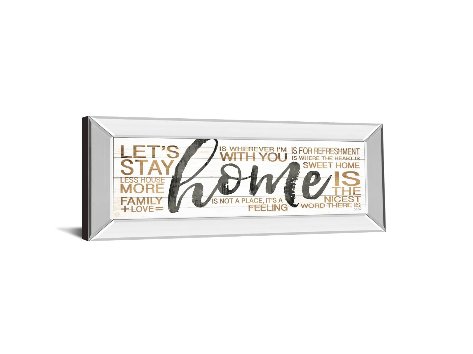 Mirrored Frame Home By Marla Rae 18X42 Mirror Frame Print