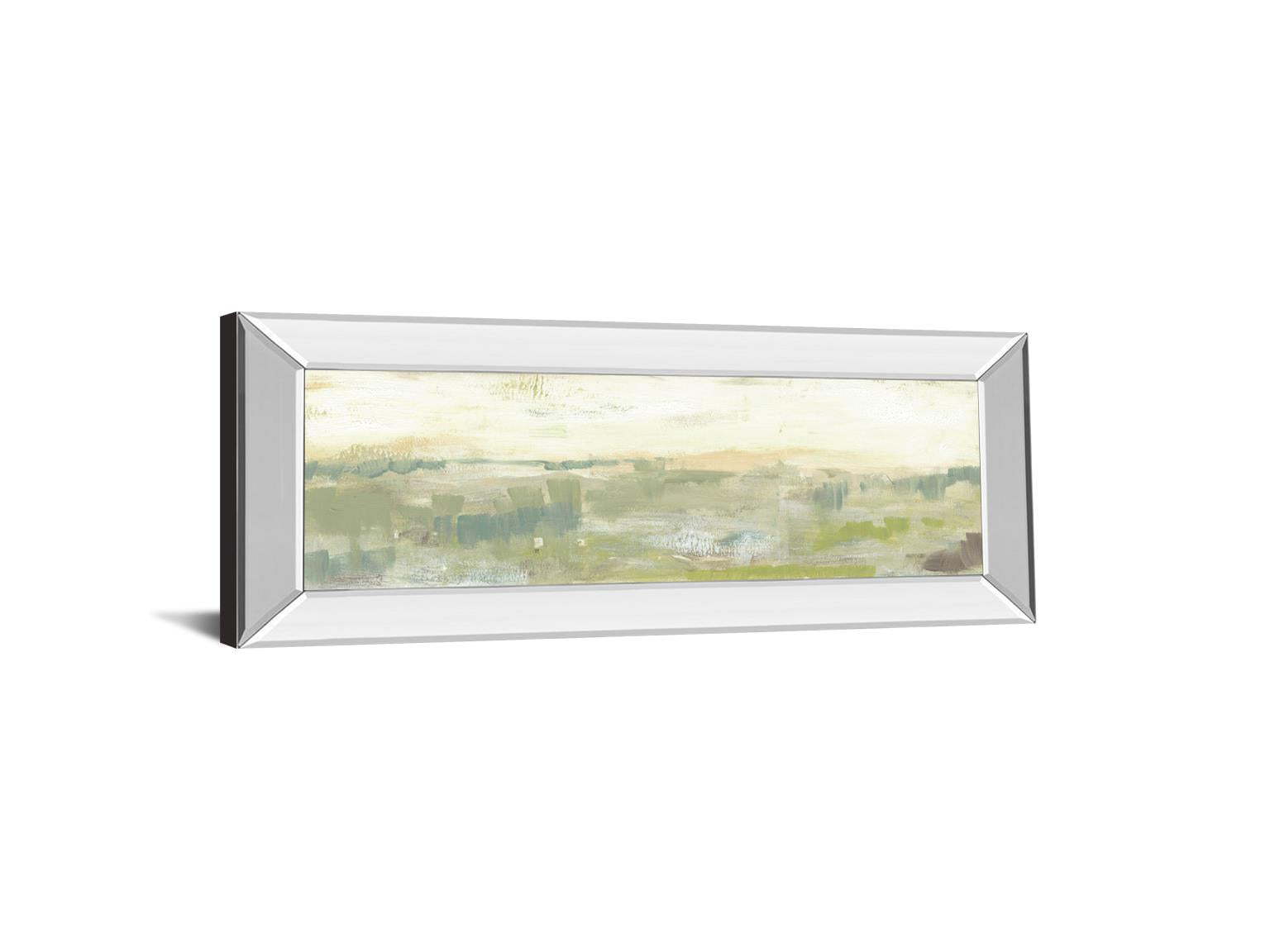 Mirrored Frame Greenery Horizon Line Ii By Jennifer Goldberger 18X42 Mirror Frame Print