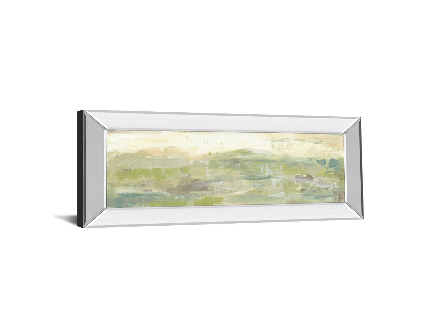 Mirrored Frame Greenery Horizon Line Iii By Jennifer Goldberger 18X42 Mirror Frame Print