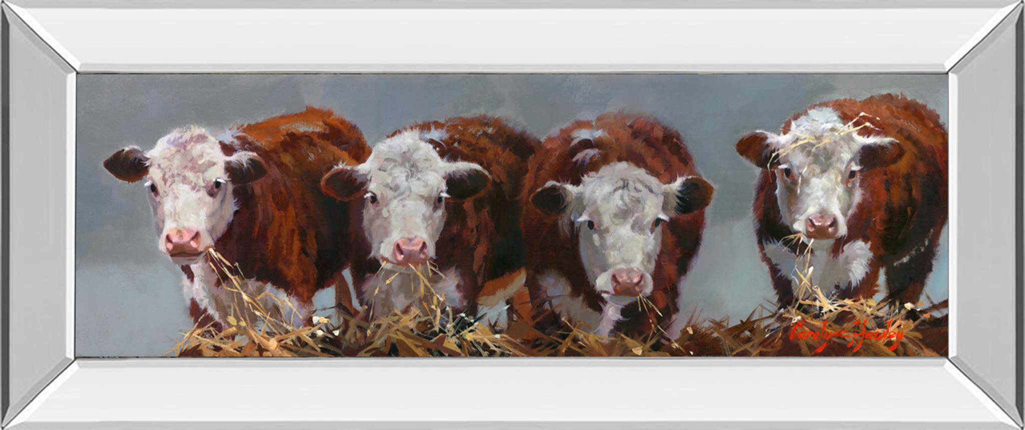 Mirrored Frame The Diner'S Club By Carolyne Hawley 18X42 Mirror Frame Print