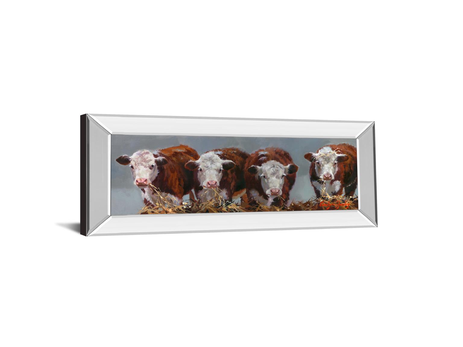 Mirrored Frame The Diner'S Club By Carolyne Hawley 18X42 Mirror Frame Print