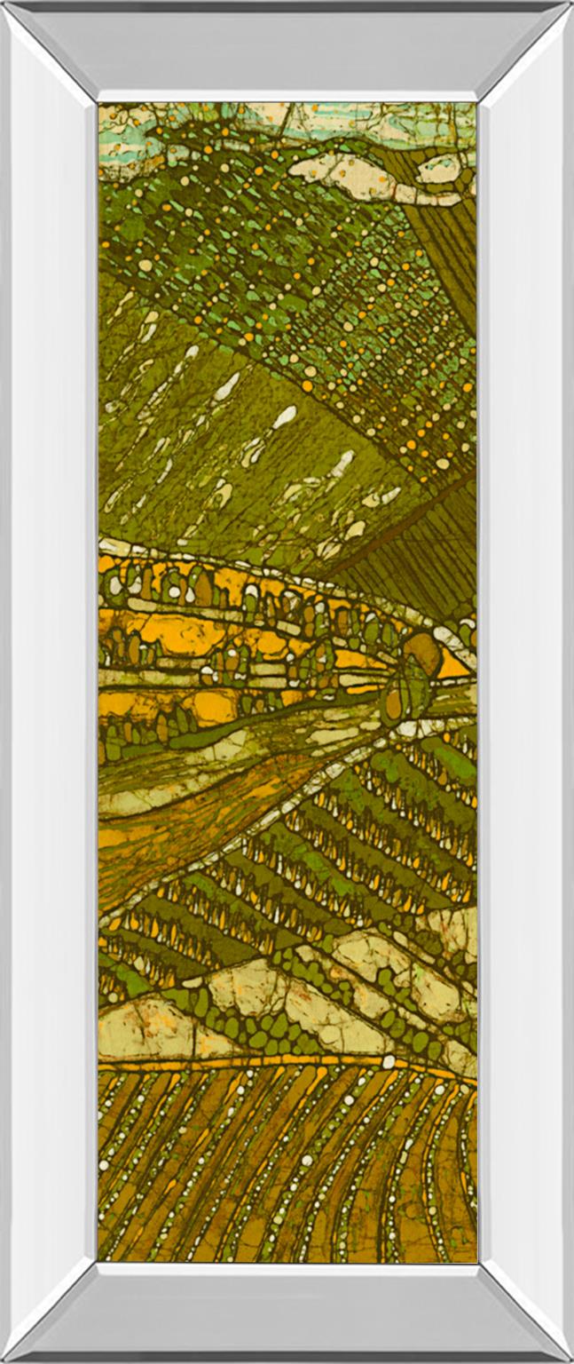 Mirrored Frame Vineyard Batik I By Andrea Davis 18X42 Mirror Frame Print