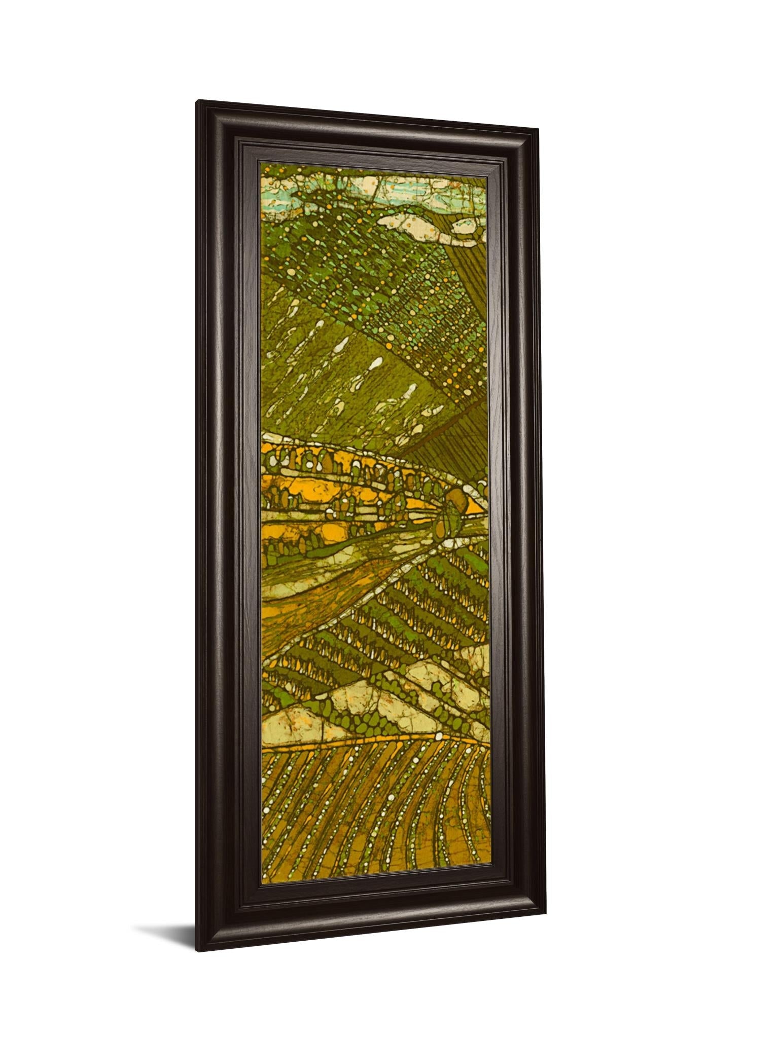 Vineyard Batik I By Andrea Davis 18X42 Framed Print