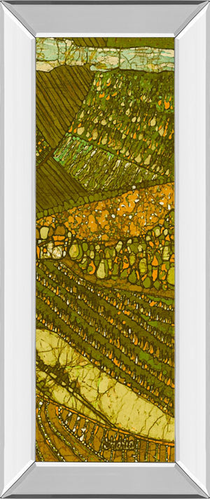 Mirrored Frame Vineyard Batik Ii By Andrea Davis 18X42 Mirror Frame Print