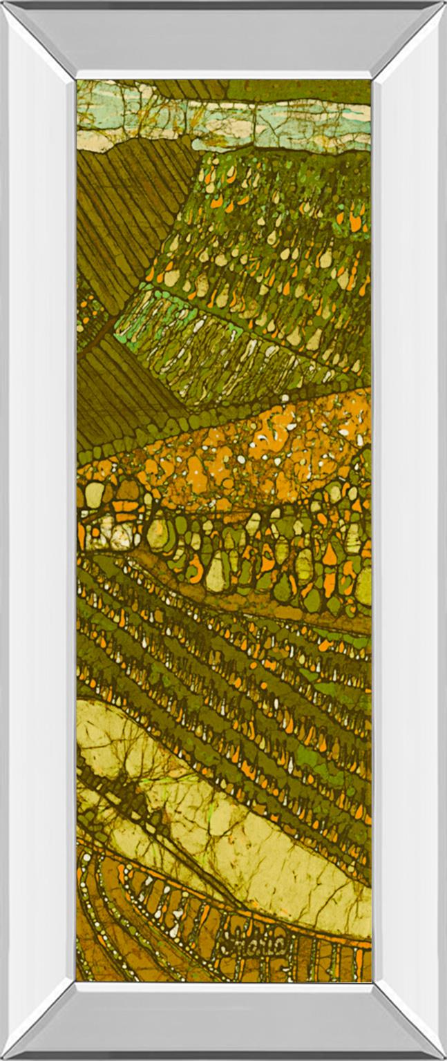 Mirrored Frame Vineyard Batik Ii By Andrea Davis 18X42 Mirror Frame Print