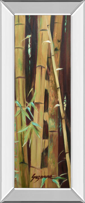 Mirrored Frame Bamboo Finale Ii By Suzanne Wilkins 18X42 Mirror Frame Print