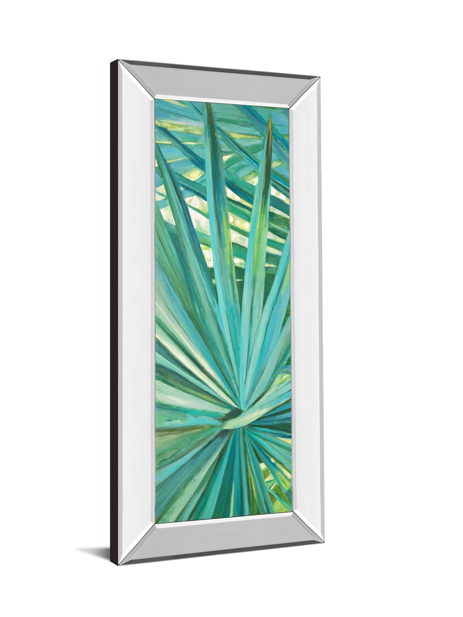 Mirrored Frame Fan Palm I By Suzanne Wilkins 18X42 Mirror Frame Print