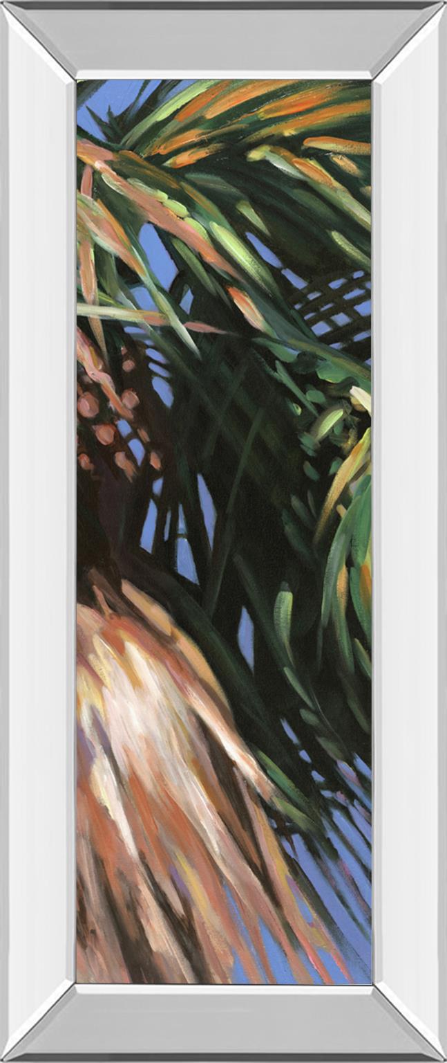 Mirrored Frame Wild Palm Ii By Suzanne Wilkins 18X42 Mirror Frame Print
