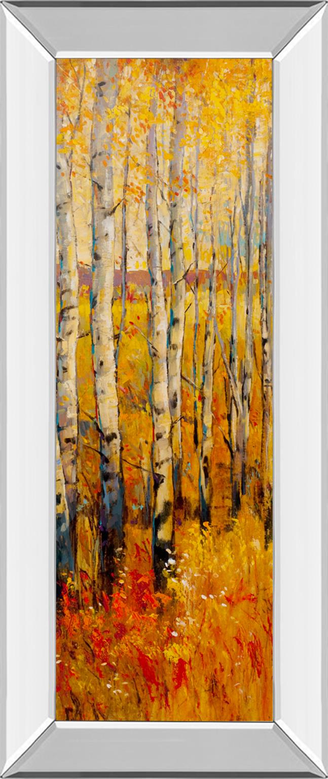 Mirrored Frame Vivid Birch Forest Ii By Tim Otoole 18X42 Mirror Frame Print