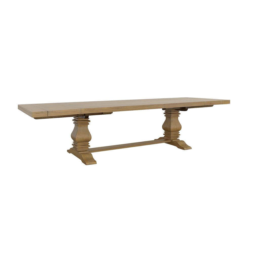 Florence 126-inch Extension Dining Table Distressed Black