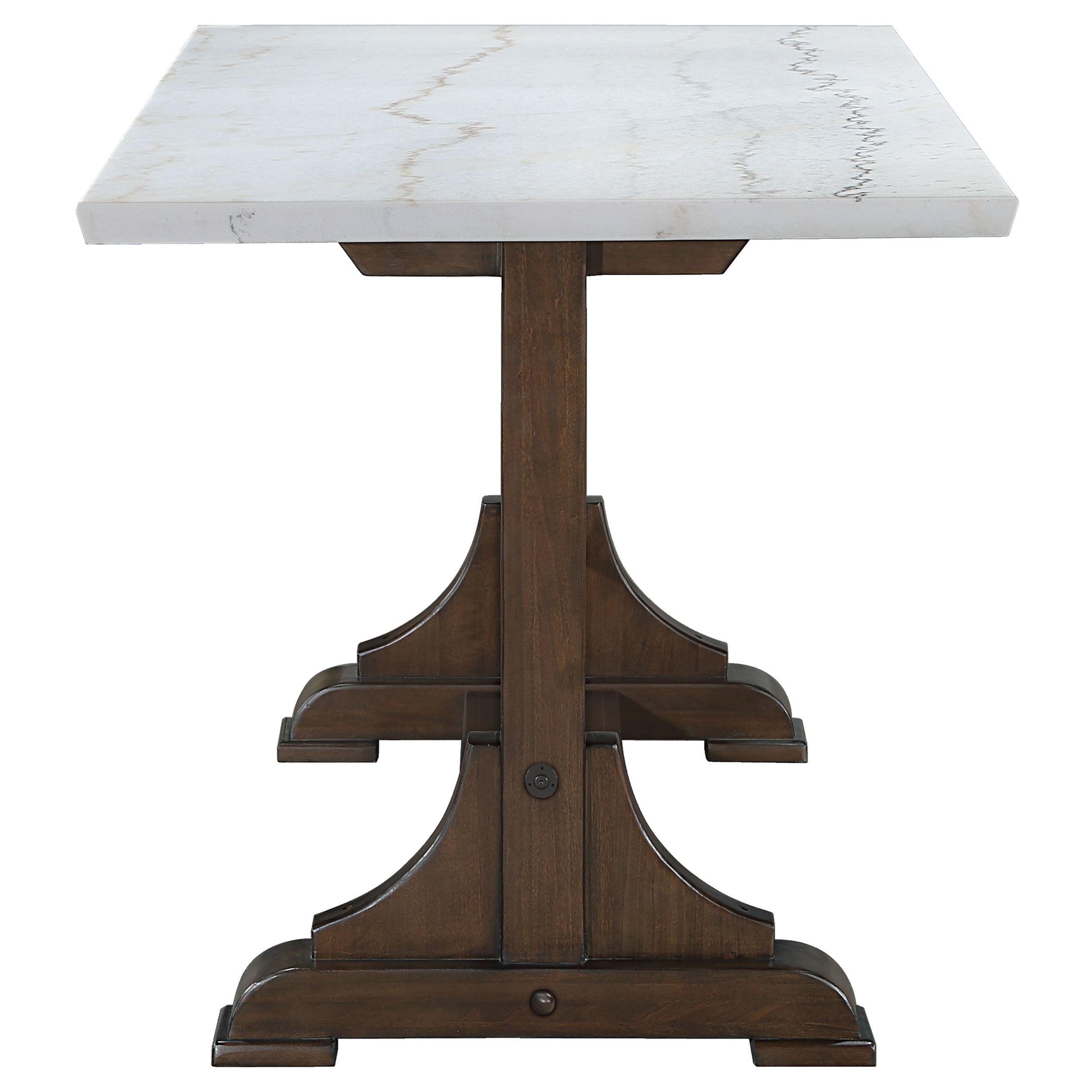 Aldrich Marble Counter Height Dining Table Set White