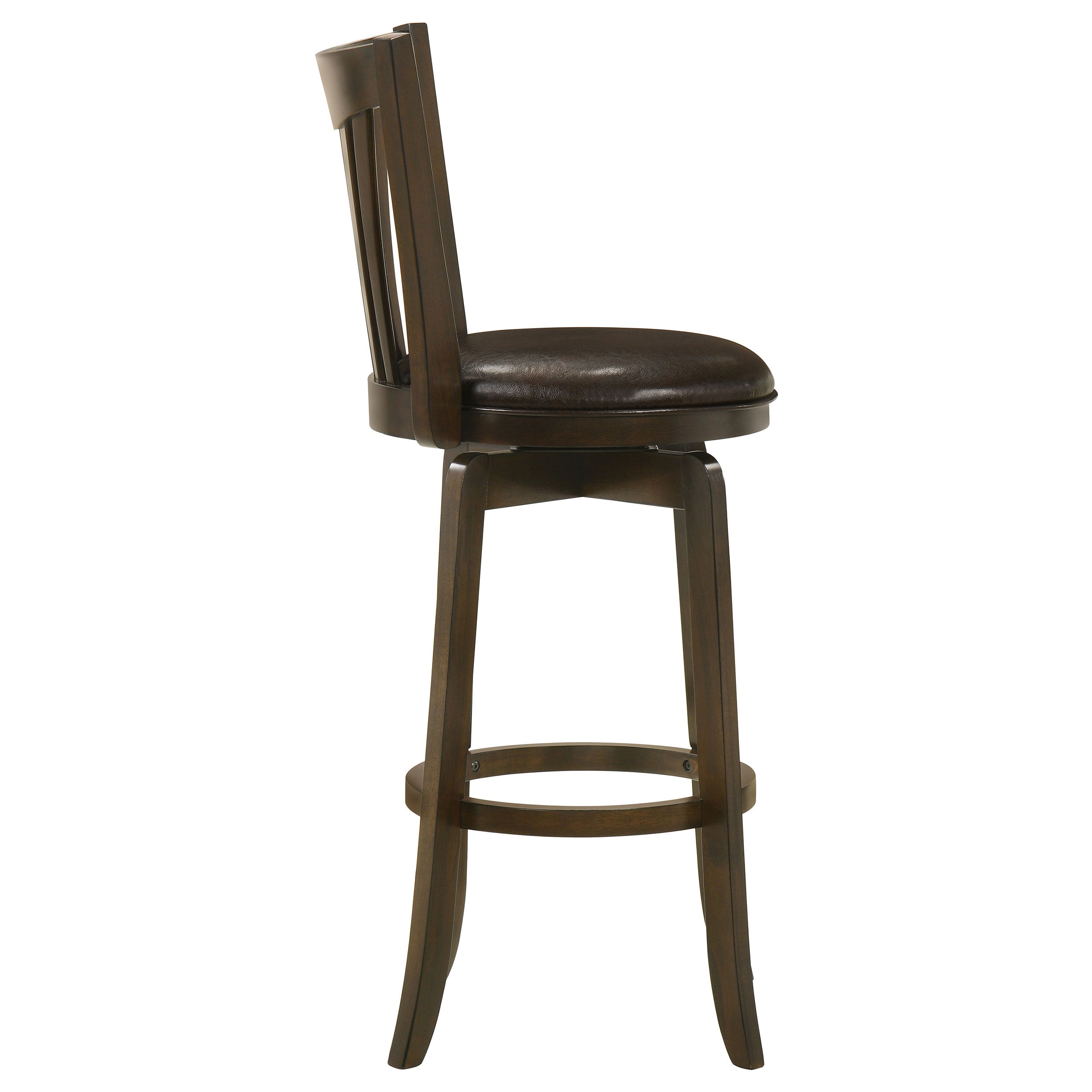 Lambert Wood Counter Height Swivel Bar Chair Dark Cherry