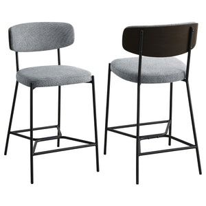 Elison Pub Height Bar Stool Grey (Set of 2)