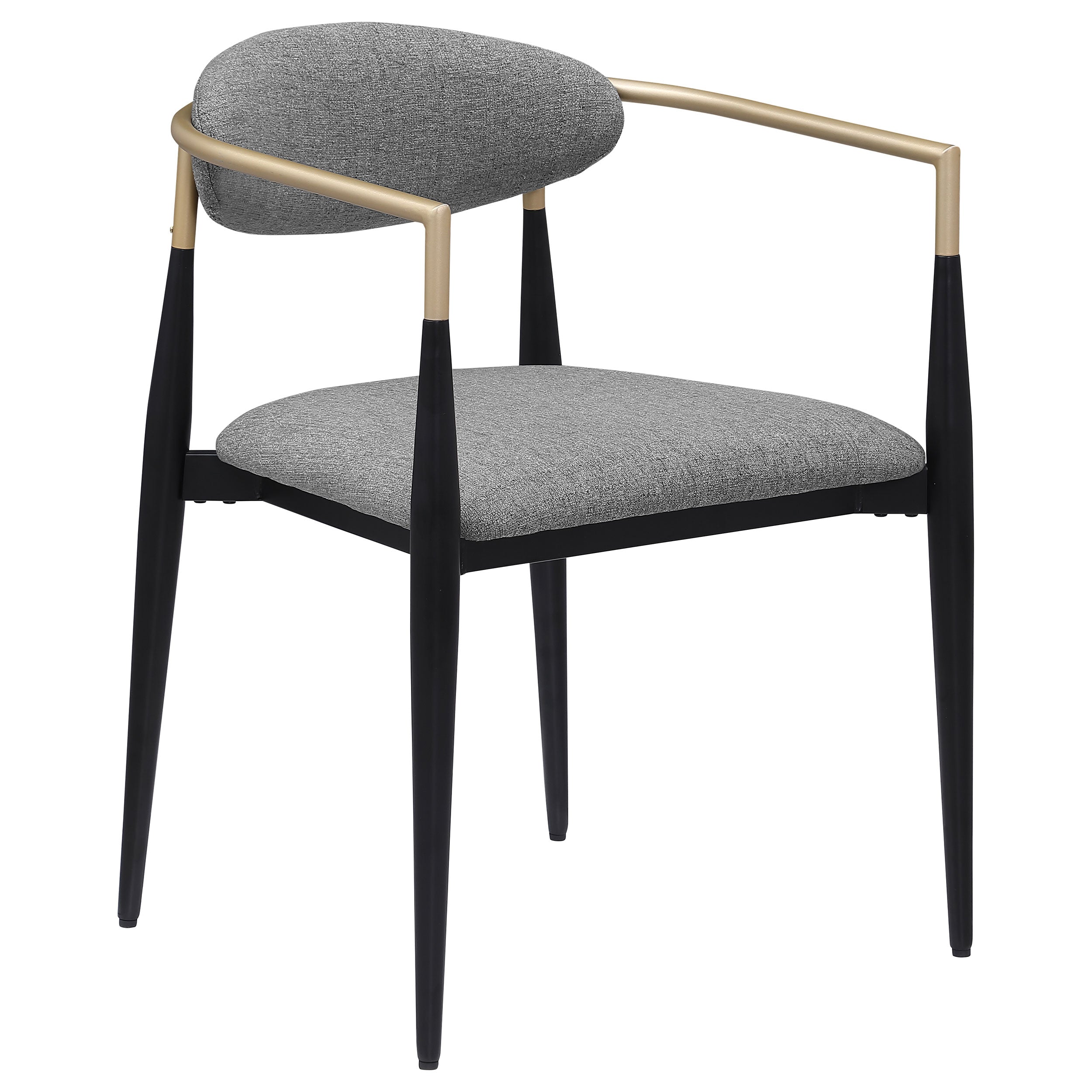 Alexis Fabric Upholstered Dining Arm Chair Beige (Set of 2)