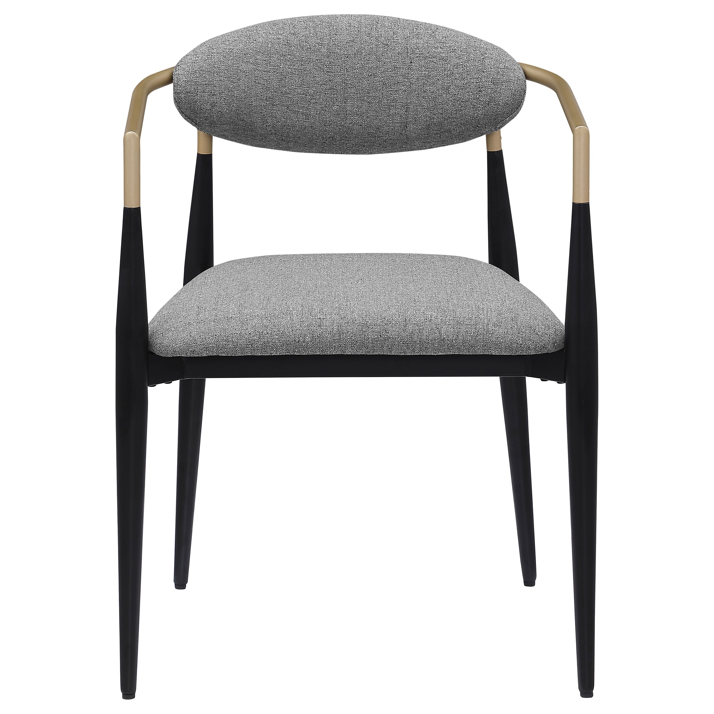 Alexis Fabric Upholstered Dining Arm Chair Beige (Set of 2)