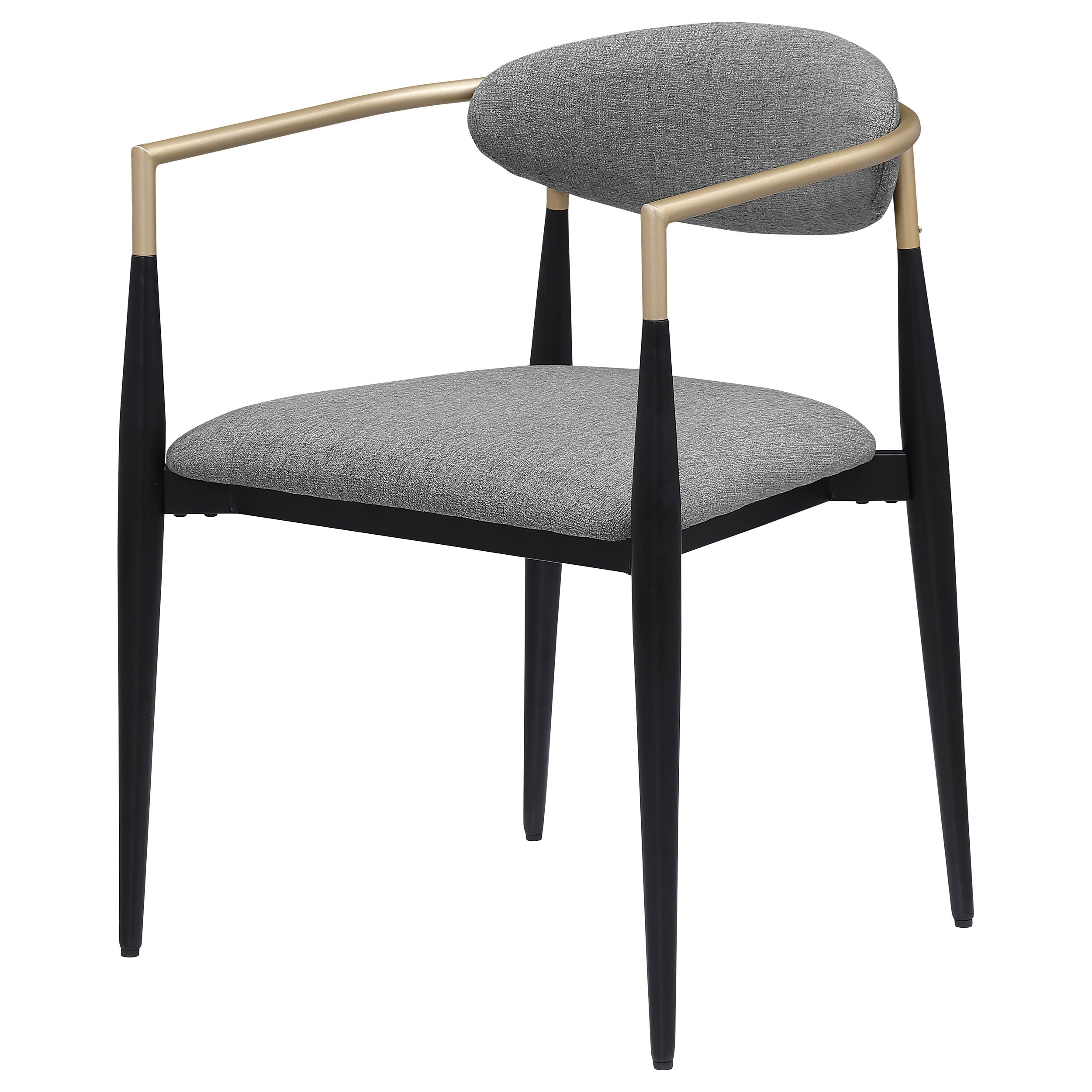 Alexis Fabric Upholstered Dining Arm Chair Beige (Set of 2)