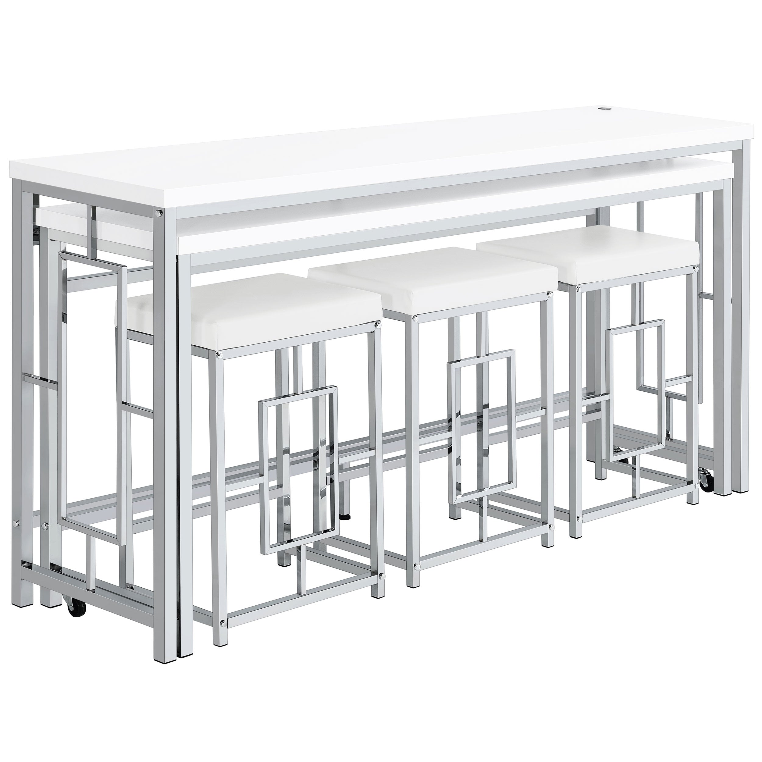 Jackson Multipurpose Counter Height Table Set White
