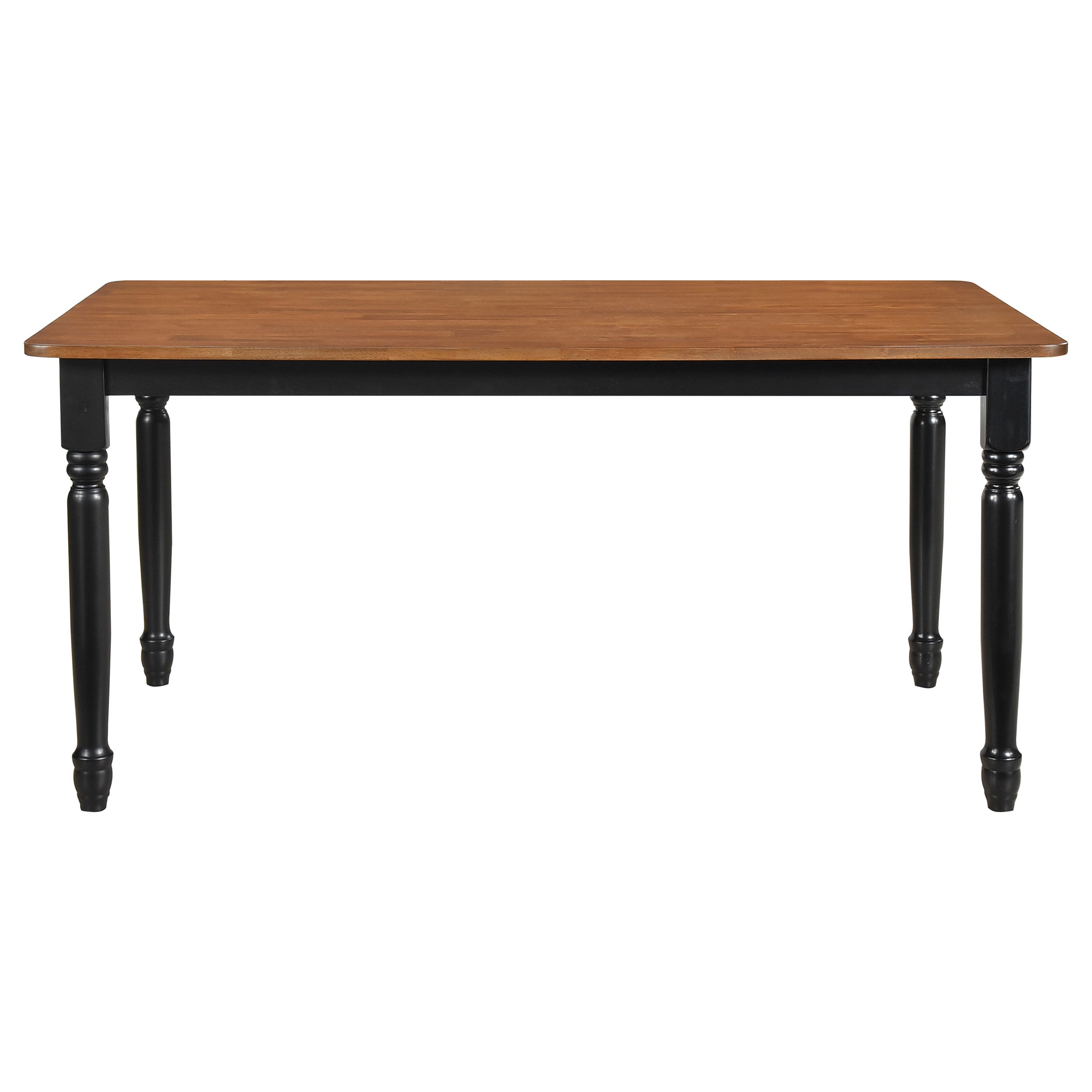 Hollyoak Rectangular Dining Set Walnut and Black