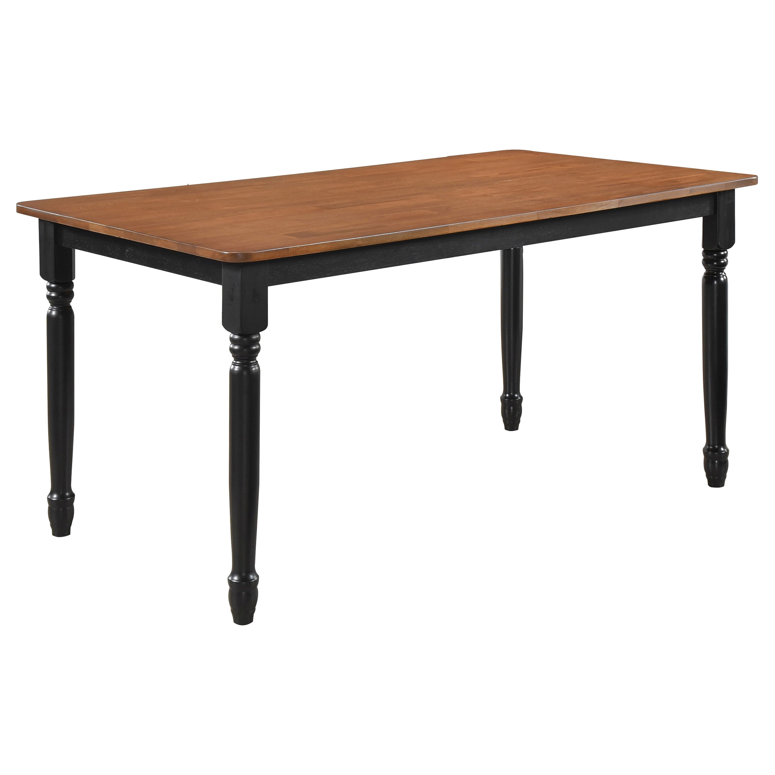 Hollyoak Rectangular Dining Set Walnut and Black