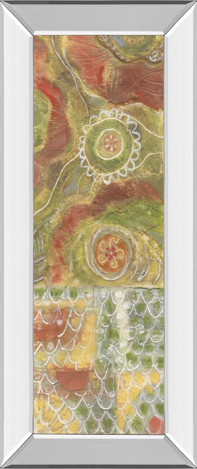 Mirrored Frame Moroccan Whimsy Ii By Karen Deans 18X42 Mirror Frame Print