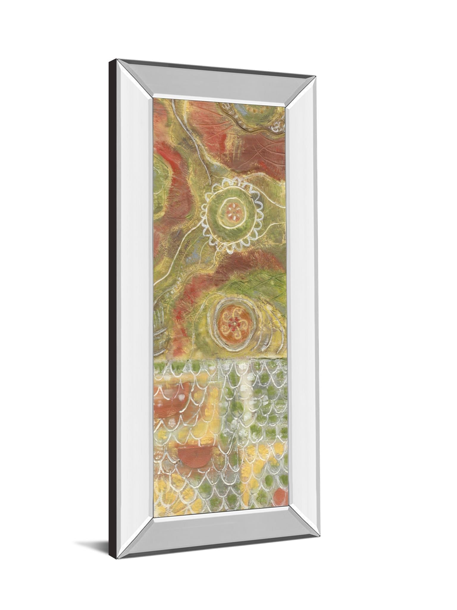 Mirrored Frame Moroccan Whimsy Ii By Karen Deans 18X42 Mirror Frame Print