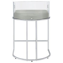 Thermosolis Clear Acrylic Bar Chair Chrome (Set of 2)