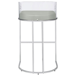 Thermosolis Clear Acrylic Bar Chair Chrome (Set of 2)