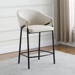 Chadwick Fabric Upholstered Bar Chair Beige (Set of 2)