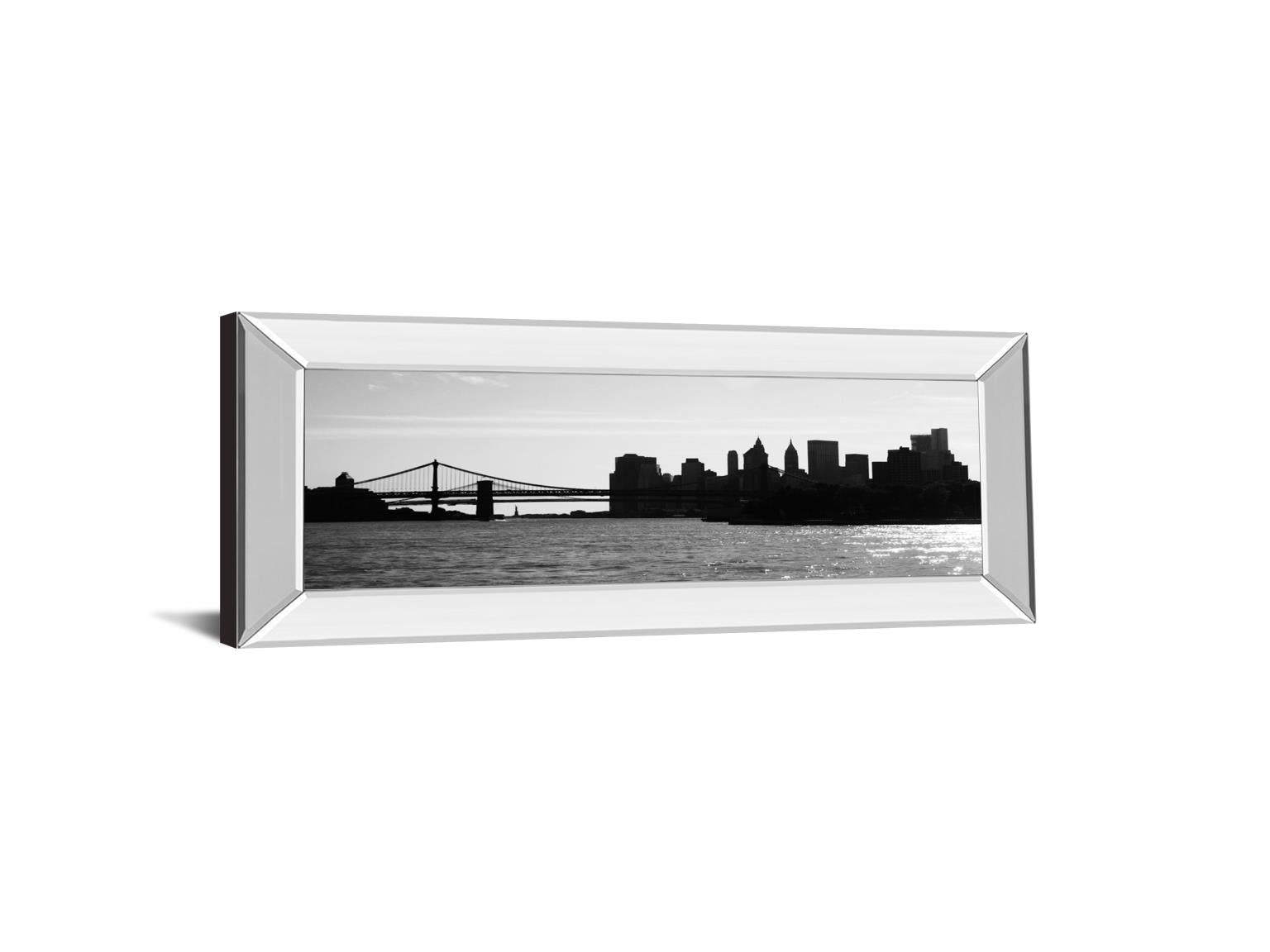 Mirrored Frame Ny Scenes I By Jeff Pica 18X42 Mirror Frame Print