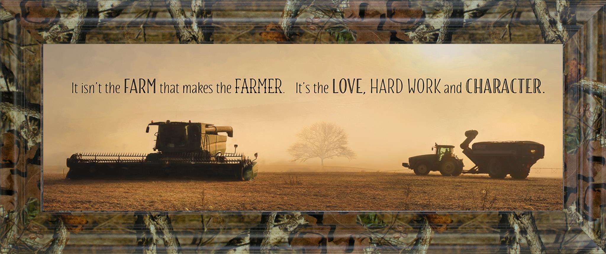 The Farmer By Lori Dieter ***Monl*** 18X42 Framed Print
